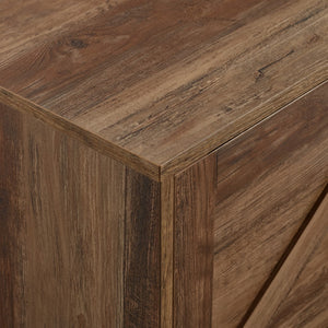 Barn Door Farmhouse TV Stand with Storage Cubbies and Barn Doors for Modern Living Room Style