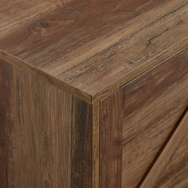 Barn Door Farmhouse TV Stand with Storage Cubbies and Barn Doors for Modern Living Room Style