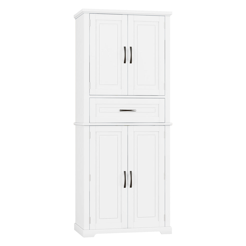 English Elm Christopher Knight Home® - Bathroom Storage Cabinet with Doors Drawer and Adjustable Shelves — MDF Build, Anti-Tip Safety, Modern Appeal White N759P241667K