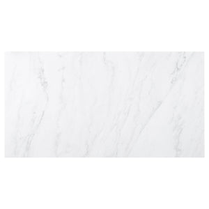 English Elm Rustic Marble-Top 7-Piece Dining Set with Trestle Base, Rustic Espresso Wood & Sand Upholstery, Durable Host-Ready Design B062S01320