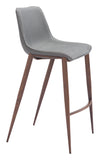 Magnus Barstool - Set of 2 Slate Gray & Walnut 109938 Zuo Modern