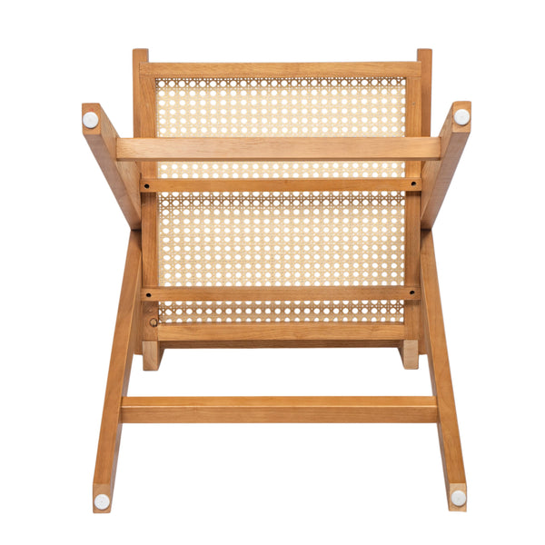 English Elm Christopher Knight Home® - 27'', Modern minimalist bar stool set of 2 with cane PE rattan seats, solid rubberwood frame, durable craft finish Natural N780P237929N