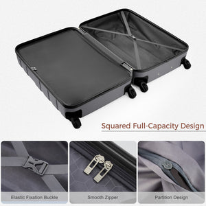 English Elm Luggage Set 3 Piece Abs Hardshell Spinner Suitcases with Tsa Lock Lightweight N726P203164Z