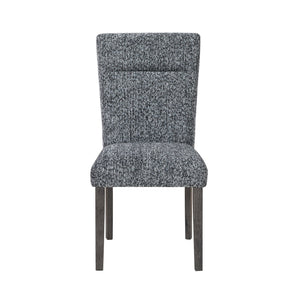 English Elm SHARON Grey 2PK Dining Chairs - Contemporary Fabric Upholstery, Solid Wood Frame, Extended Back Comfort B201P342844