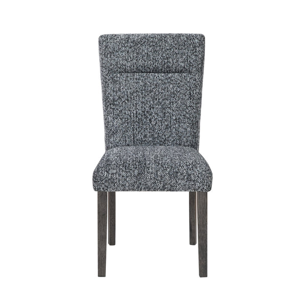 English Elm SHARON Grey 2PK Dining Chairs - Contemporary Fabric Upholstery, Solid Wood Frame, Extended Back Comfort B201P342844