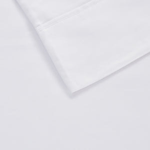 English Elm 4-piece King Sateen Cotton Blend Sheet Set with Cooling Moisture Wicking Peached Finish White B035P437431