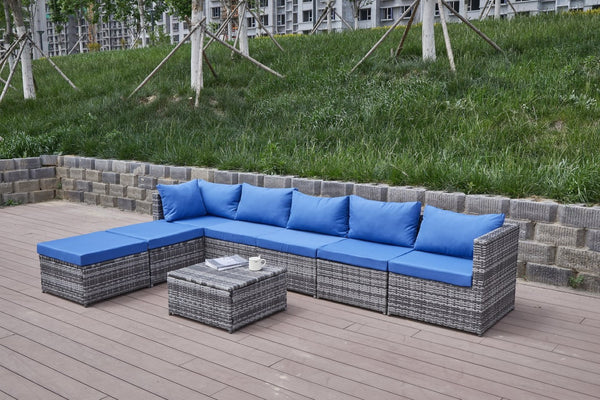 English Elm Patio Sofa With Plush Cushions - Weather-Resistant, Durable Outdoor Seating For Stylish Relaxation B205S00064-GIGA