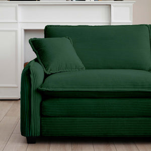 English Elm Modern Two-Piece Sofa Set In Plush Green Corduroy, Perfect For Small Apartments And Cozy Spaces W714S00729