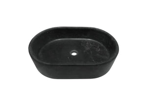 English Elm Luxury Solid Marble Vessel Sink Wavy Organic Stone Basin Matte Honed Vanity Bowl W1696P408022