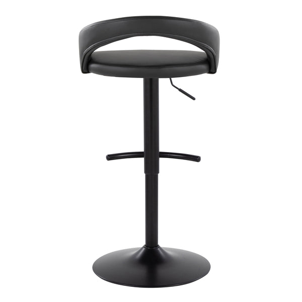 English Elm Adjustable Swivel Barstools Set of 3 Faux Leather Metal Counter Height Seating B202S02041