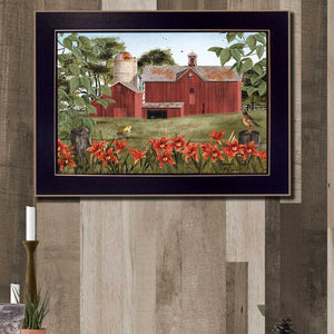 English Elm "summer Days" Billy Jacobs Pastoral Framed Canvas Print Ready to Hang Wall Art B06785235