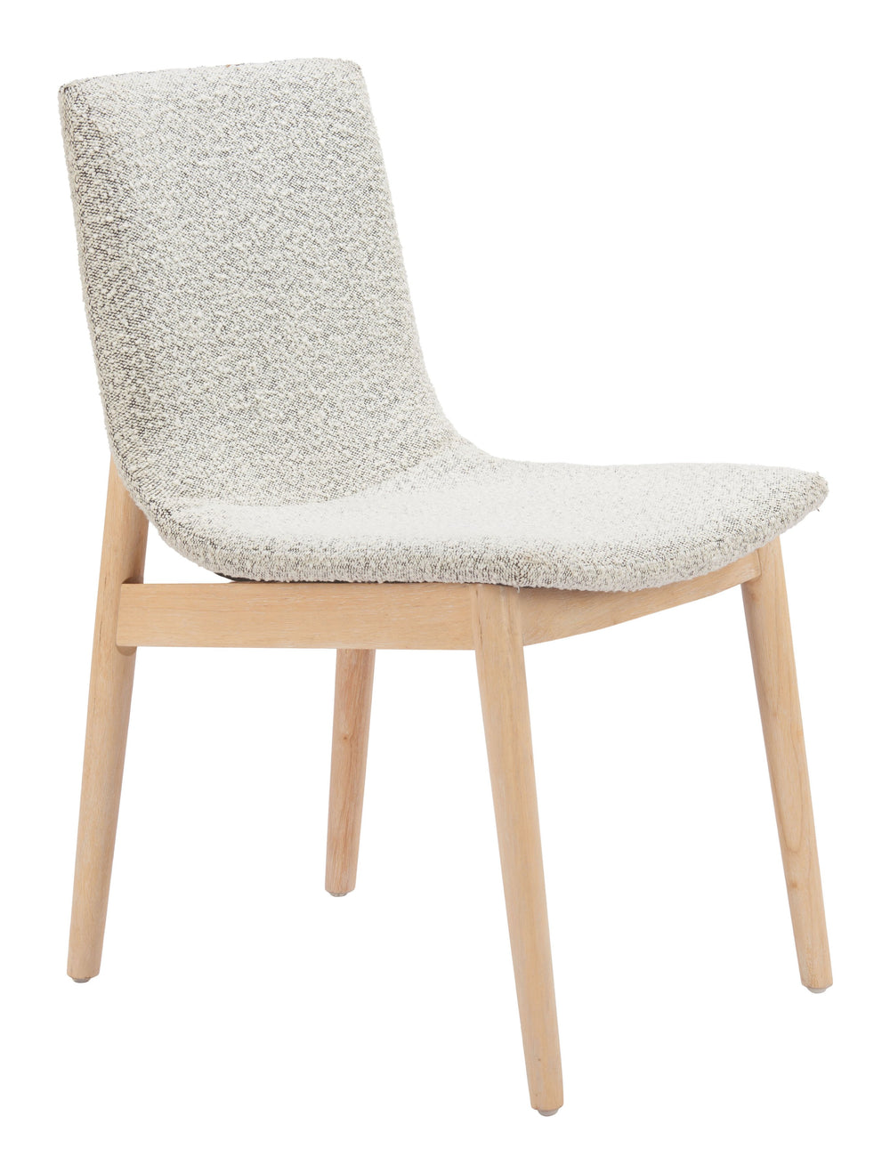 Zuo Modern Raha Dining Chair Set Of 2 - Elegant Gray & Whitewashed Rubberwood, Durable Fabric For Versatile Use Natural 100% Polyester,Rubberwood 110696-zuo-modern