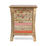 Christopher Knight Home® - Noble House - Fullen Handcrafted Boho 2 Drawer Mango Wood Nightstand