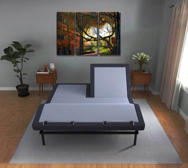 English Elm Bt3000 Split Top Queen Adjustable Base with Massage Led Lighting and App Control B337P292240