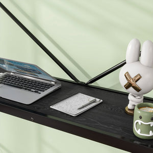 English Elm Twin Metal Loft Bed with Desk, LED Mood Lights, Full Safety Guardrails, Built-in Power Outlet & USB W840P192240