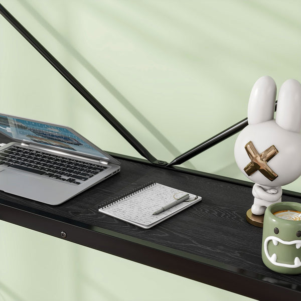 English Elm Twin Metal Loft Bed with Desk, LED Mood Lights, Full Safety Guardrails, Built-in Power Outlet & USB W840P192240