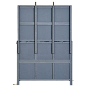 English Elm (with Hutch) Topmax Solid Fir Outdoor Potting Bench Station Cabinets Drawers Patio Garden Gray N717P404332E