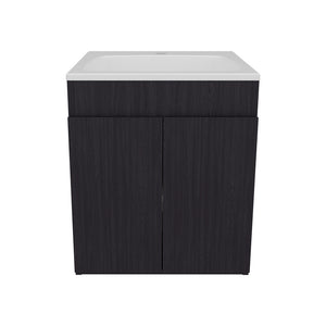 English Elm Dublin Floating Bathroom Vanity with Vessel Sink Matte Black Wall Mounted Modern B092P439914