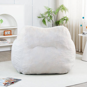 English Elm Bean Bag Chair - Luxurious Faux-Fur Sofa With High-Density Foam, Ideal For Relaxing, Gaming & More! W2200P313788
