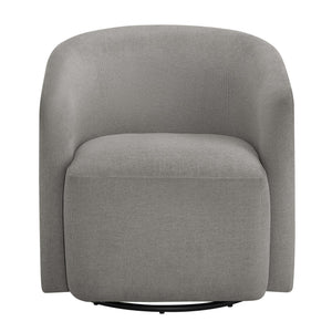 English Elm Ardena Swivel Barrel Chair with Durable Commercial-Grade Fabric, Pocket Coil Seat, 360° Swivel Comfort Gray B050P322595