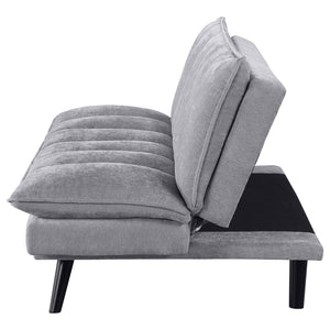 English Elm Fullerton Velvet Channel Tufted Convertible Sleeper Sofa with Splayed Legs for Studio Spaces B062P447778