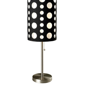 English Elm 33" Tall Metal Table Lamp - Retro Two-Layer Shade, Stylish Chrome Finish For Modern Interiors B072116057