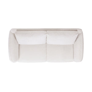 English Elm Jennifer Taylor Home - Sharon 84" Puffy Arm Sofa in Alpaca Off-White Chenille—Pet-Friendly, Removable Cushions, Durable Support B2719P238353