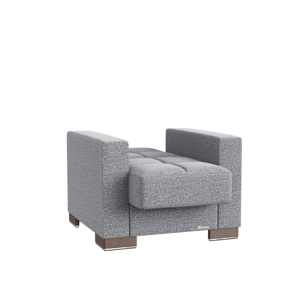English Elm Primenest Nimbusflow Convertible Armchair With Hidden Storage & Quick-Sleep Function In Grey Chenille B030P286185-GIGA