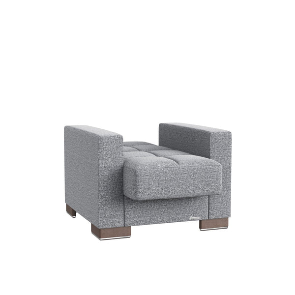 English Elm Primenest Nimbusflow Convertible Armchair With Hidden Storage & Quick-Sleep Function In Grey Chenille B030P286185-GIGA