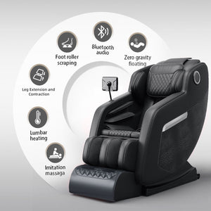 English Elm Massage Chair Zero Gravity Full-Body Recliner with 20 Airbags, Hip Heat, Foot & Air Massage System W3327S00004