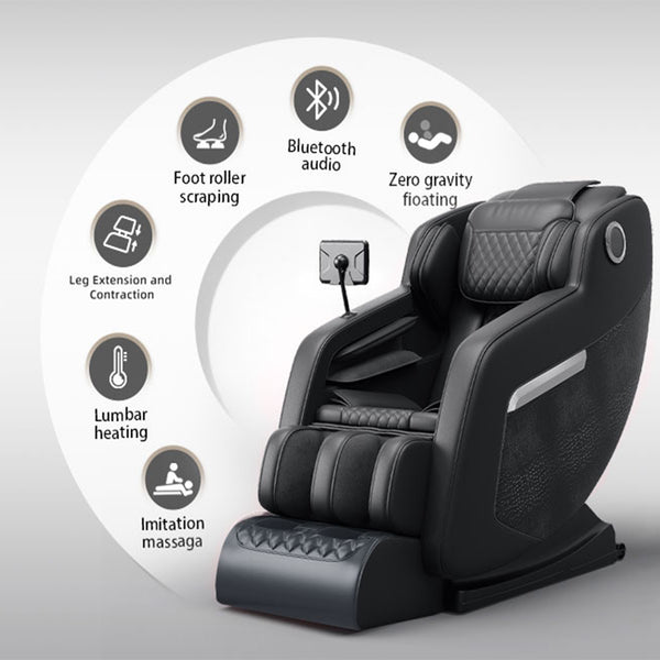 English Elm Massage Chair Zero Gravity Full-Body Recliner with 20 Airbags, Hip Heat, Foot & Air Massage System W3327S00004