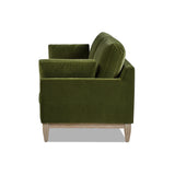 English Elm Pasadena 75.5" Modern Farmhouse Sofa, Olive Green Performance Velvet