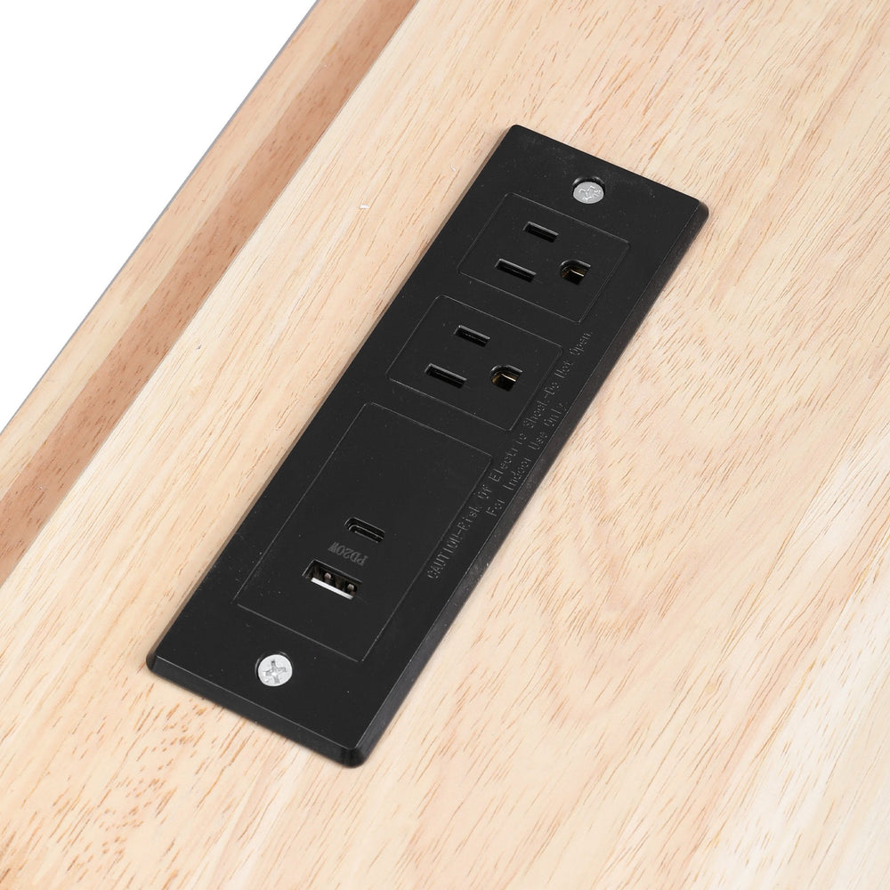 English Elm K&K 56.5" Kitchen Island with Drop Leaf, Embossed Vertical Stripe Barn Doors, Wheels & Charging Hub White N707P263094W