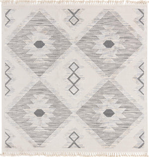 Unique Loom Arlo Kai Machine Made Tribal Rug Sandy Beige, Gray/Beige 9' 10" x 9' 10"