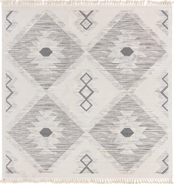 Unique Loom Arlo Kai Machine Made Tribal Rug Sandy Beige, Gray/Beige 9' 10" x 9' 10"