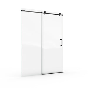 English Elm 25d06 Shower Door Hardware Kit with Handle Rollers Brackets and Anti-jump Knobs Matte Black W1573P416177