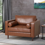 Christopher Knight Home® Modern Tufted Club Chair with Birch Legs & Pillows | Contemporary Design