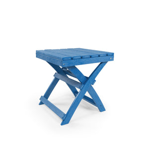 English Elm Seaview Recycled Hdpe Outdoor Folding Side Table Uv Resistant Patio Deck Use Blue B2745P409720