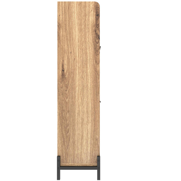 English Elm shoe cabinet Rustic Herringbone Flip-Drawer Organizer for Narrow Spaces, Dust-Proof Entryway Storage Driftwood W2227P207767