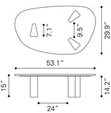 Aberdeen Coffee Table Black 109871 Zuo Modern