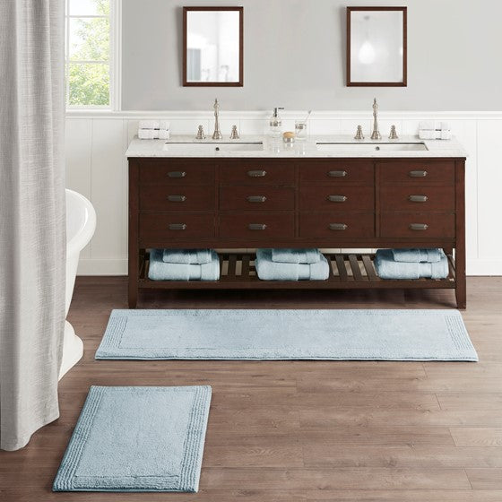 English Elm 100% Cotton Tufted Bath Rug Heavyweight Reversible Spa Cushion for Bathroom Floor B035P203231