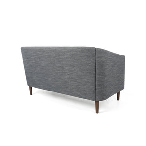 English Elm Christopher Knight Home® - LOVESEAT Diamond-Tufted PU Upholstery with Button Stitching, Tapered Birch Legs, Contemporary Chic Charcoal 72248.00FCHAR