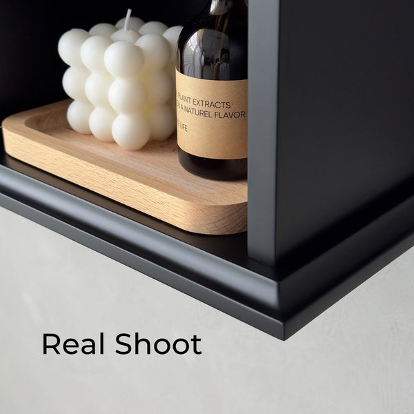 English Elm Upgraded Wall Mounted Bathroom Cabinet Mdf Soft Close Over Toilet Organizer Black T3785P356594
