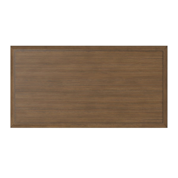English Elm Burlington Solid Wood Low Cabinet Aged Brown Stain Bronze Pulls Transitional Storage B136P481643