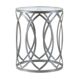 Madison Park Arlo Transitional Metal Eyelet Accent Table FPF17-0295 Grey