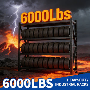 English Elm Heavy Gauge Steel Industrial Shelving Unit 6000 Lb Capacity Warehouse Garage Rack T2398S00004