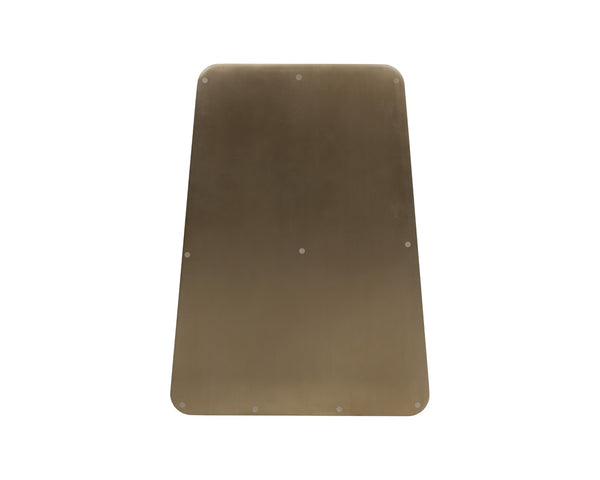 Sunpan AMADEUS Coffee Table – Contemporary Design with Antique Brass Base & Grey Glass Top for Modern Living 108042