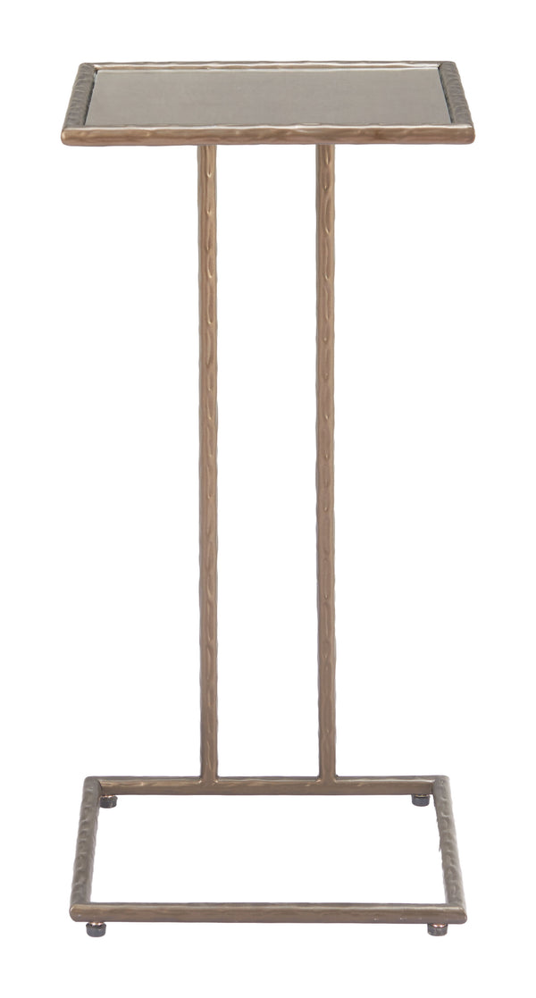 Zuo Modern Ringen Side Table Bronze - Modern Glass & Steel Design For Stylish Living Spaces And Minimalist Decor Bronze Glass,Steel 110534-zuo-modern