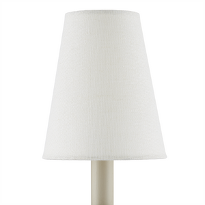 Off White Grasscloth Tapered Chandelier Shade - Handcrafted Artisan Design for Modern Elegance
