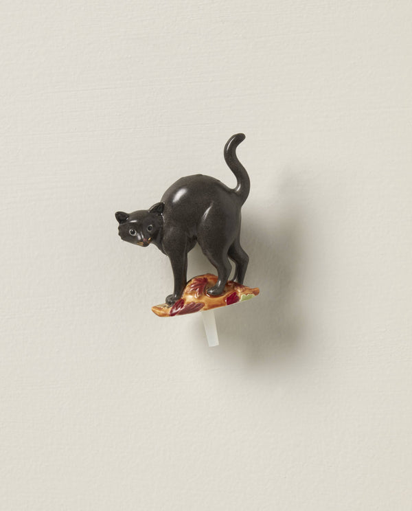 Lenox Profile Popper Spooky Cat Charm White, WHITE PORCELAIN 894247